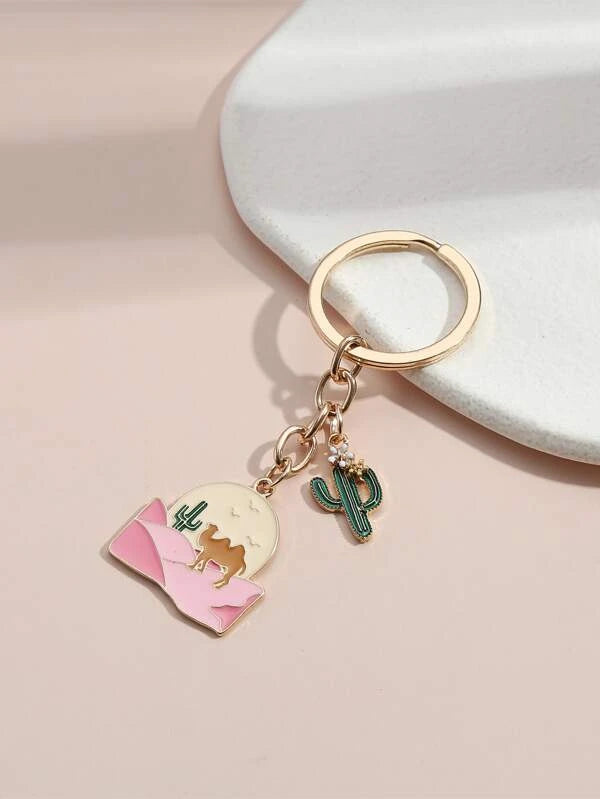 Cactus Charm Keyrings