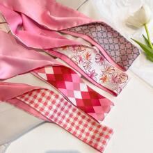Pink Pattern Twilly Scarf
