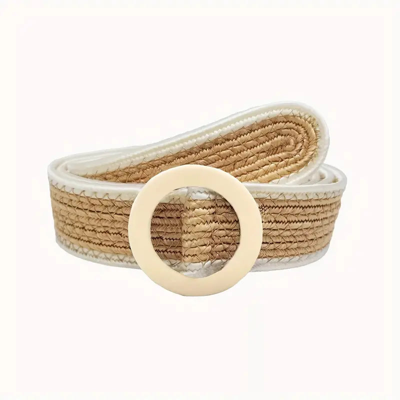 Woven Round Buckle Belt