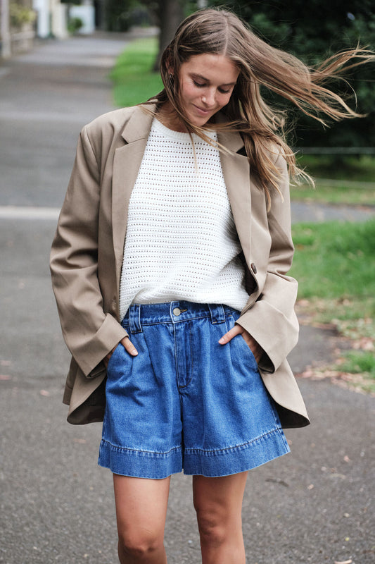 Boyfriend Blazer- Taupe