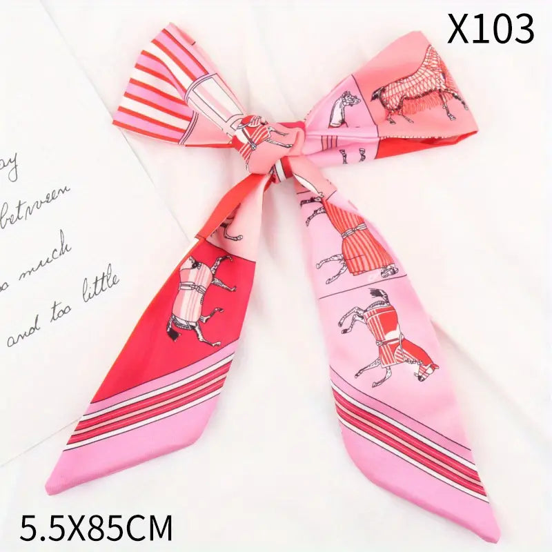 HORSE DESIGN SATIN TWILLY