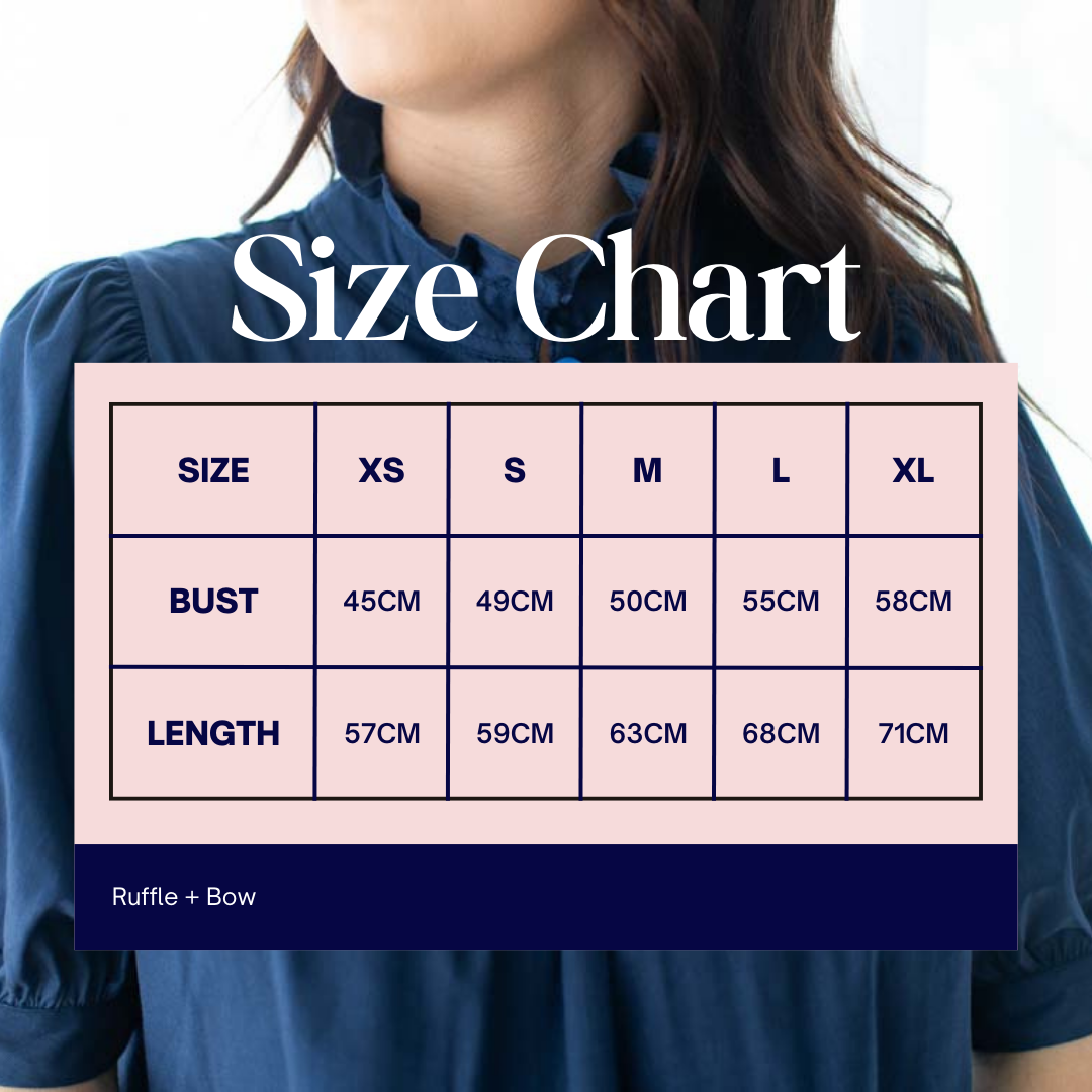 Clermont Frill Top - Navy