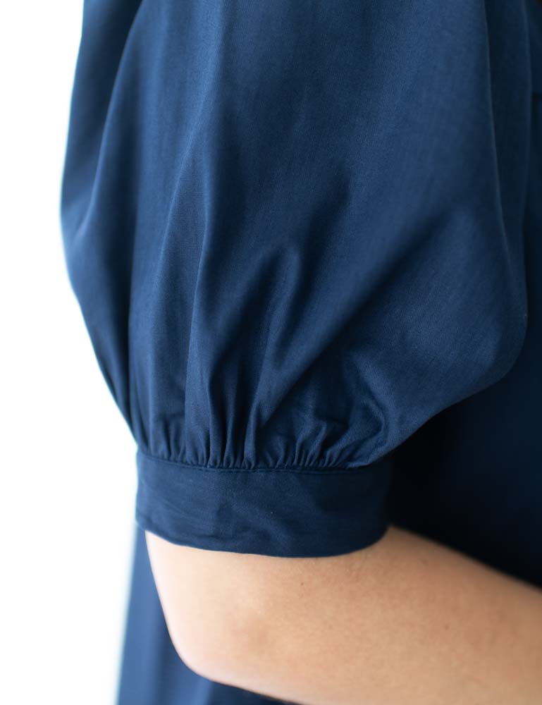 Clermont Frill Top - Navy
