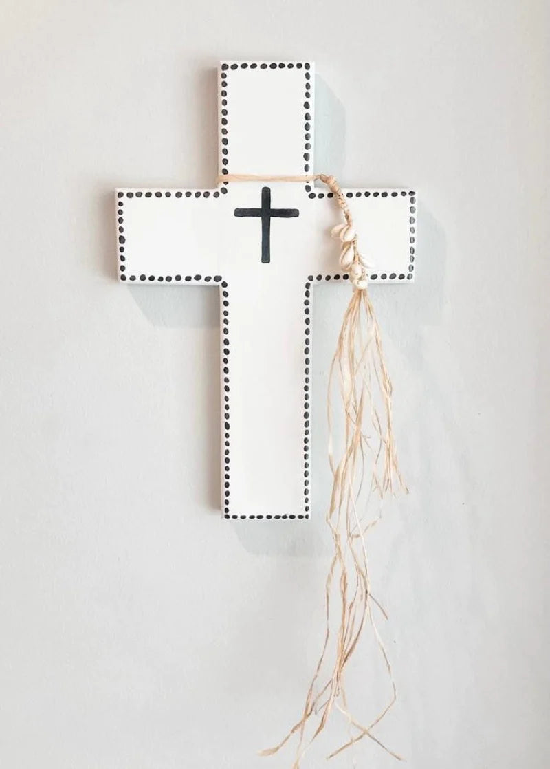 White with Black Cross