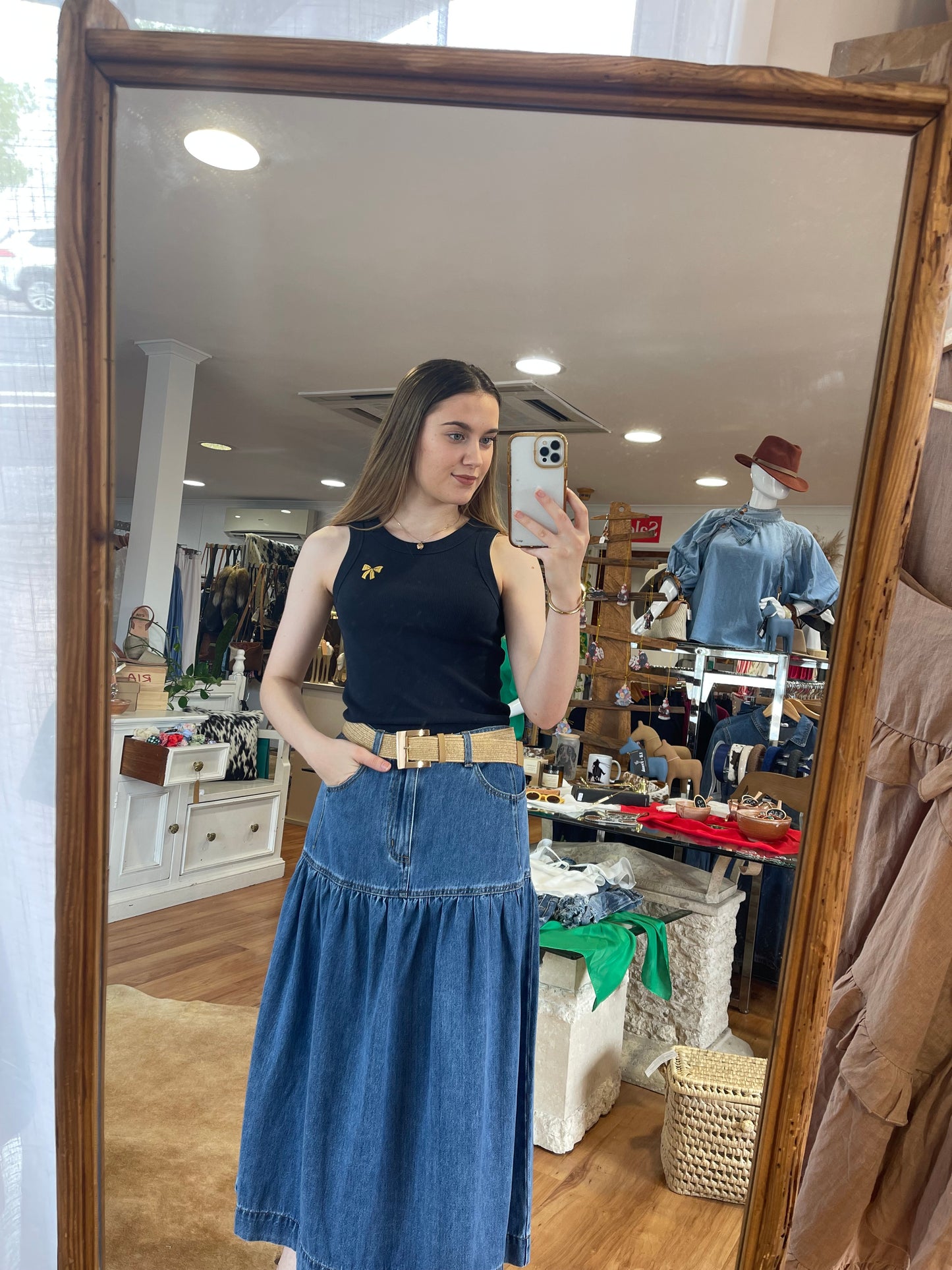 Ruffle + Bow Goldie Tank