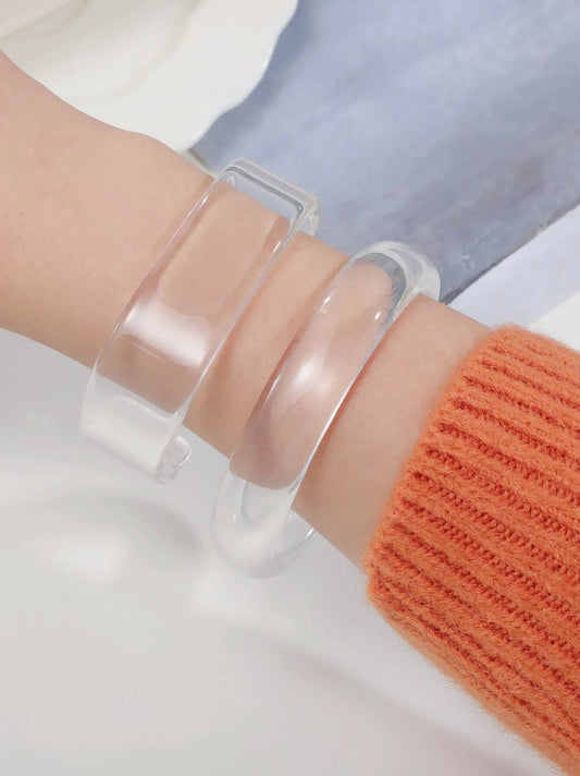 Clear Chunky Bracelets