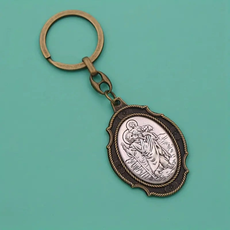 Christopher Inspirational Carabiner Medal Keyring