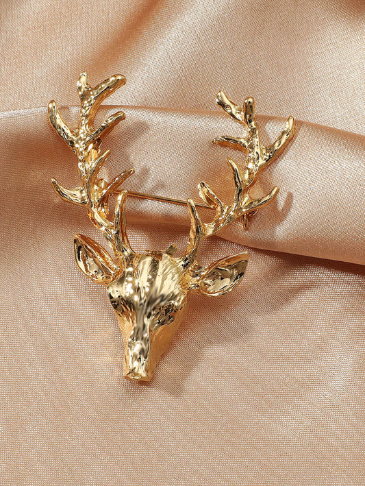 Elk Head Brooch