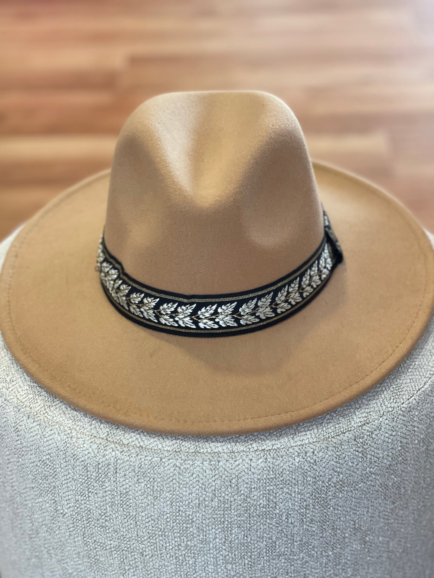 Celia Ribbon Trim Fedora Hat