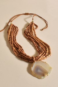 Boehme Agate Pendant Short Necklace