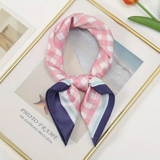 Pink Plaid Scarf