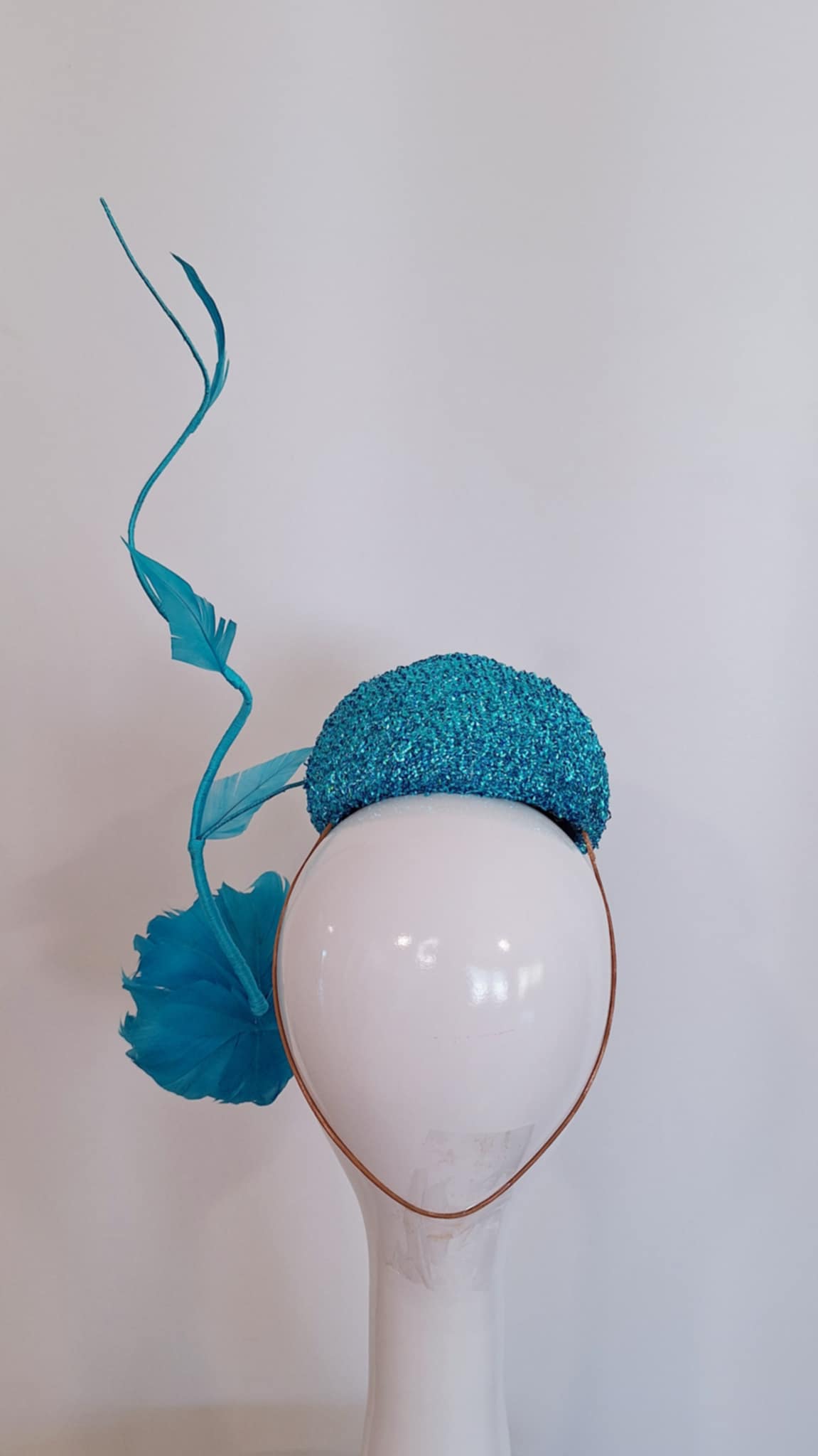 Glitter Blue flower Headwear Millinery