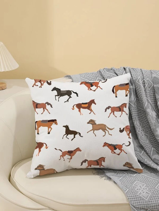 Horse Pattern Cushion Cover