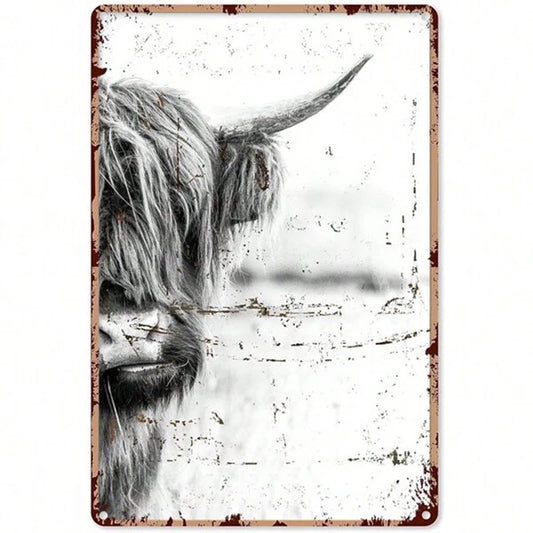 Cow Tin Wooden Signs