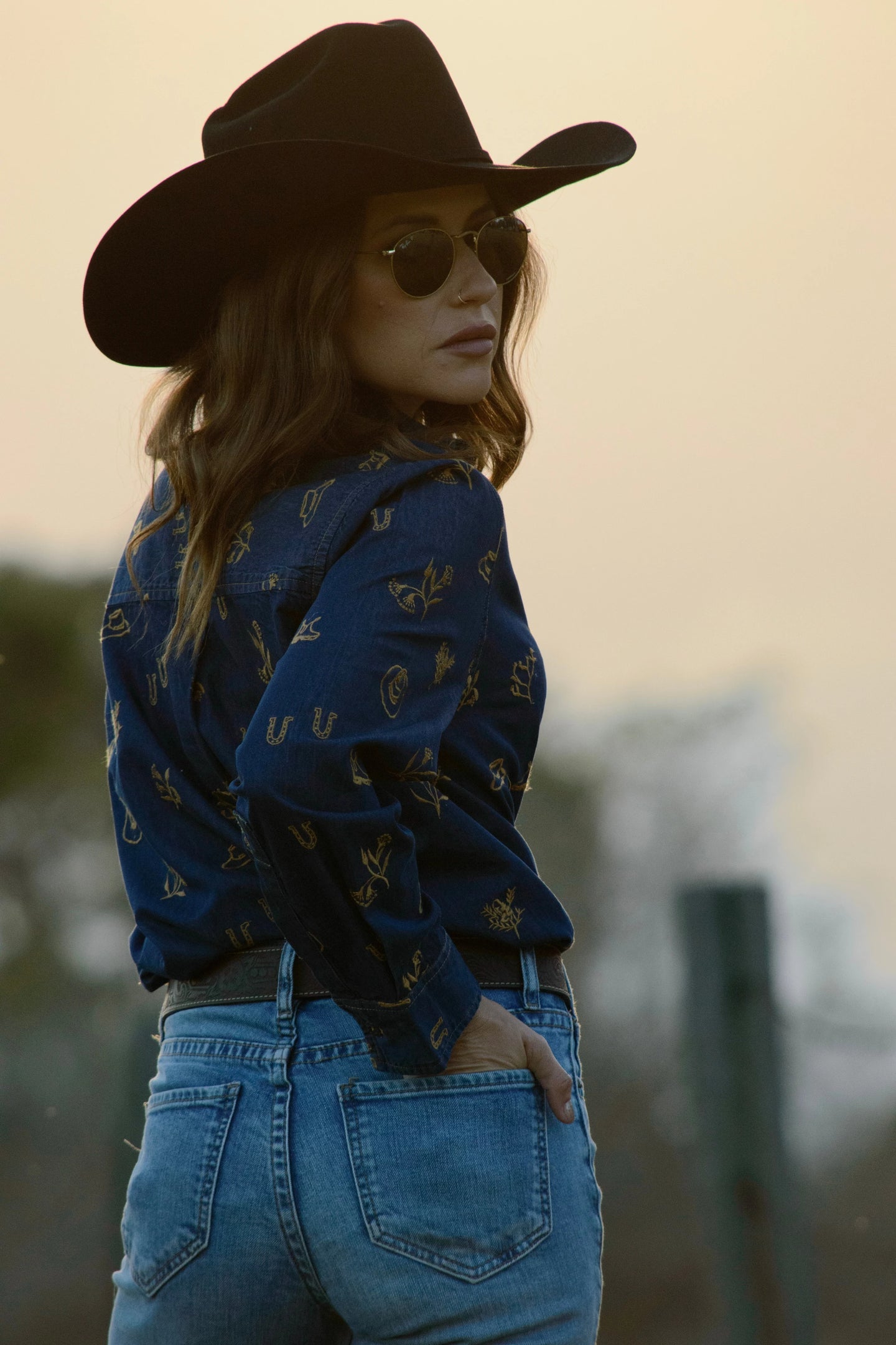 Lady Jane Denim Long Sleeve Shirt