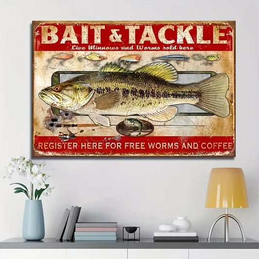Bait And Tackle Tin Sign