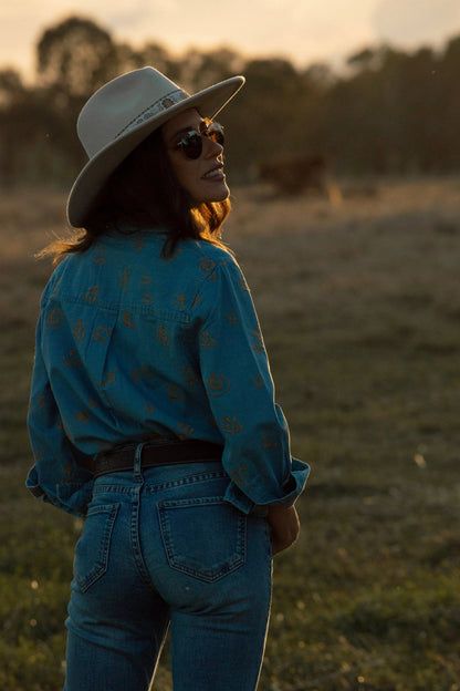 Lady Jane Denim Long Sleeve Shirt