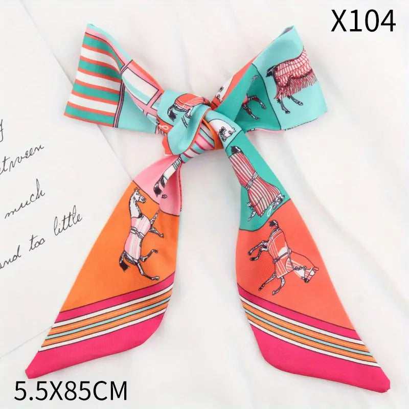 HORSE DESIGN SATIN TWILLY