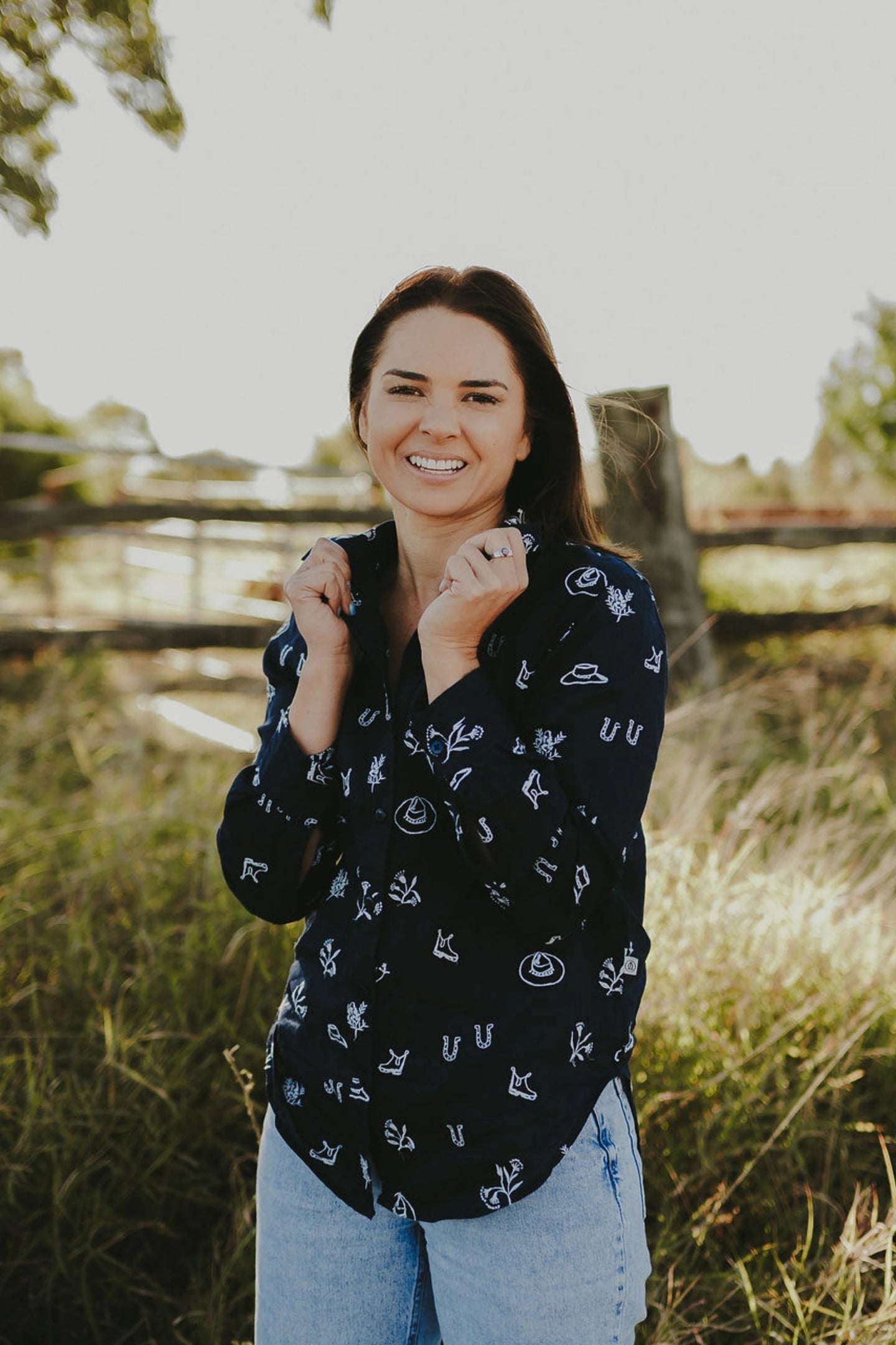 Lady Jane Eclipse Long Sleeve Linen Shirt