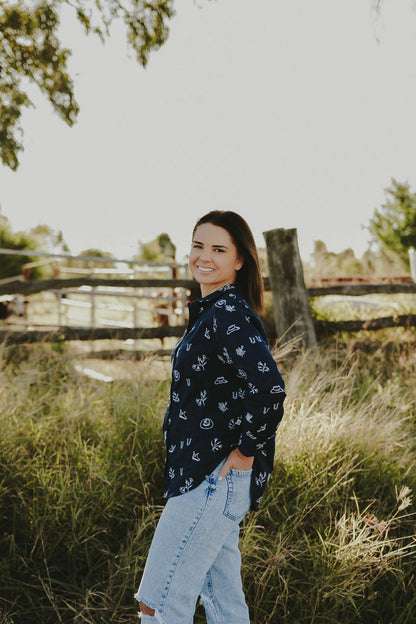 Lady Jane Eclipse Long Sleeve Linen Shirt