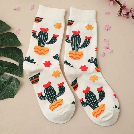Cactus Print Socks