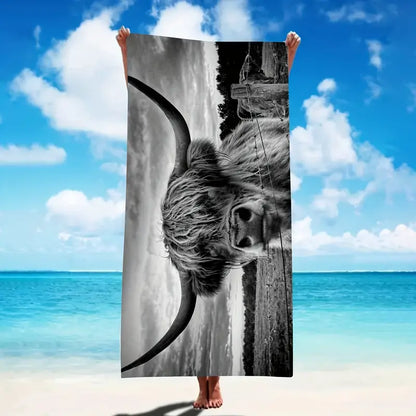 Cow Print Beach Towel