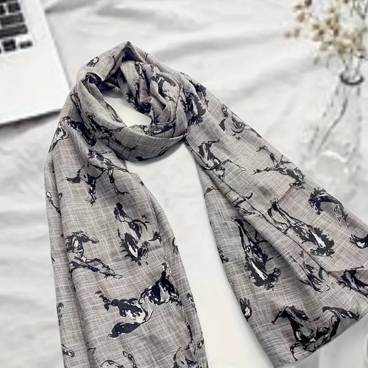 Grey Horse Scarf