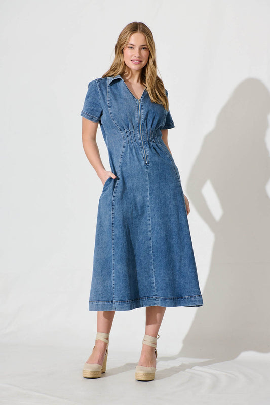 April Denim Dress