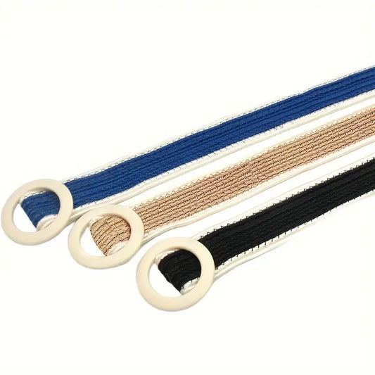 Woven Round Buckle Belt