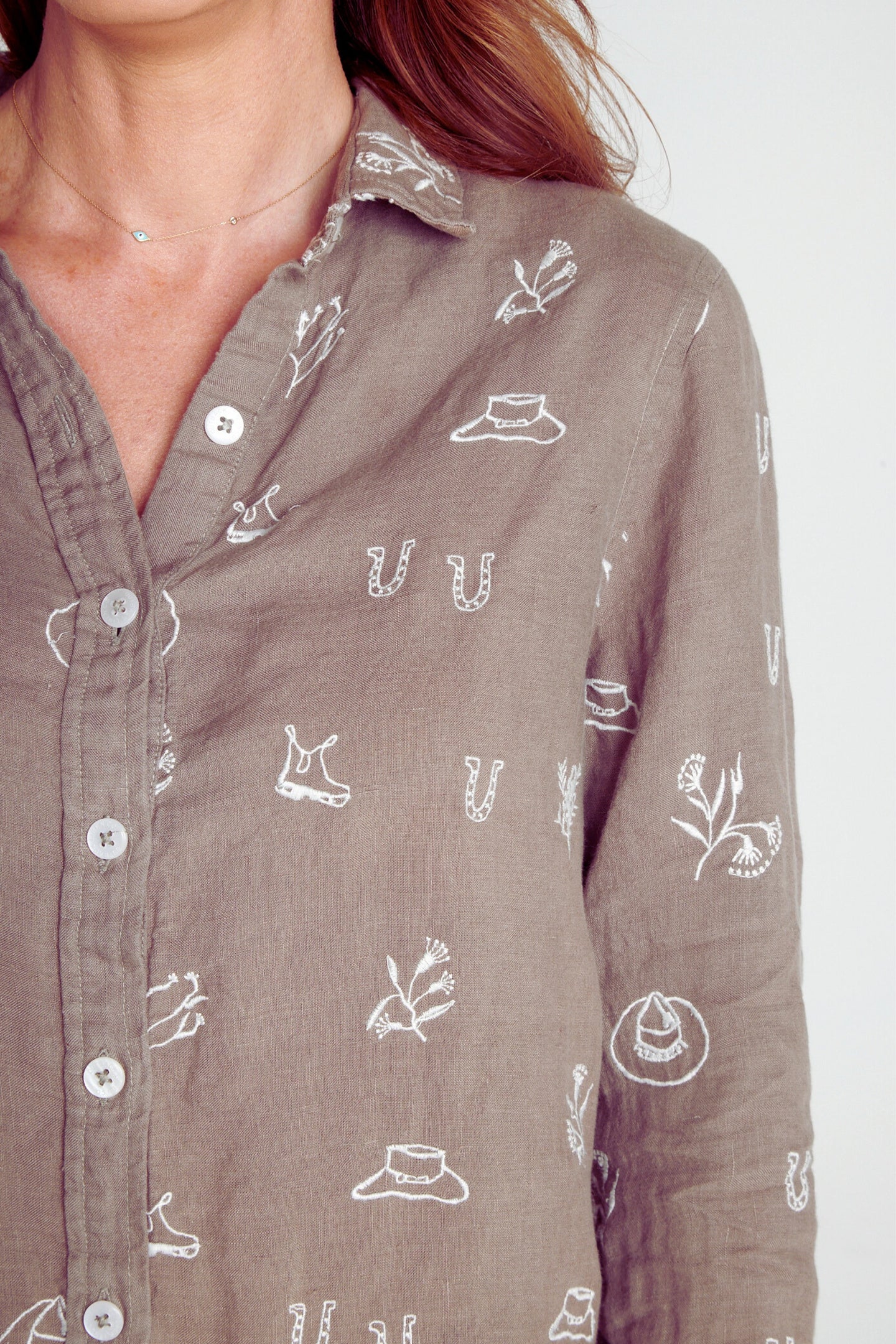 Lady Jane Eclipse Long Sleeve Linen Shirt