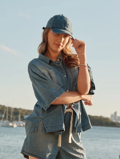 Serena Denim Cap