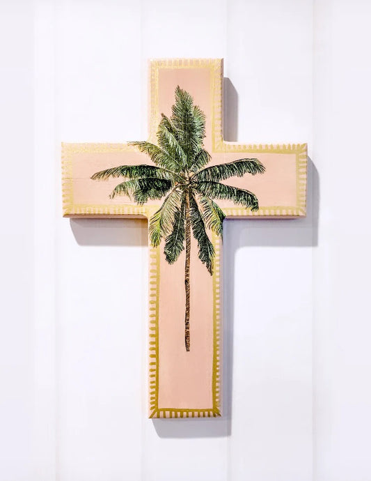 Peach Palm Cross