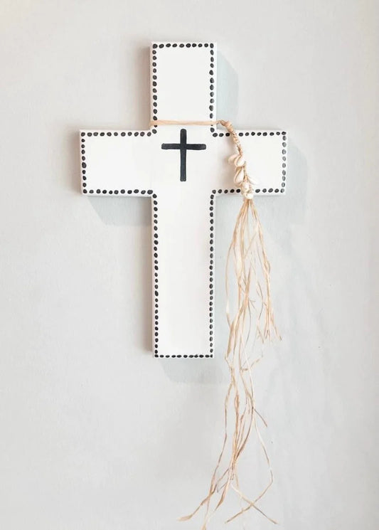 White with Black Cross