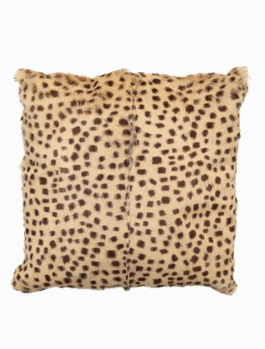 Goat Fur Cushion Leopard