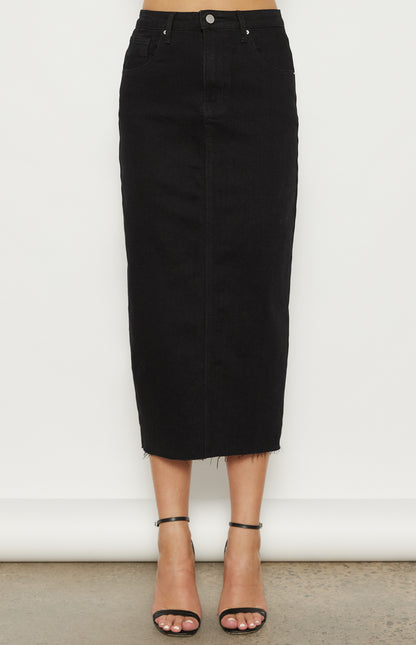 Gina Black Denim Skirt