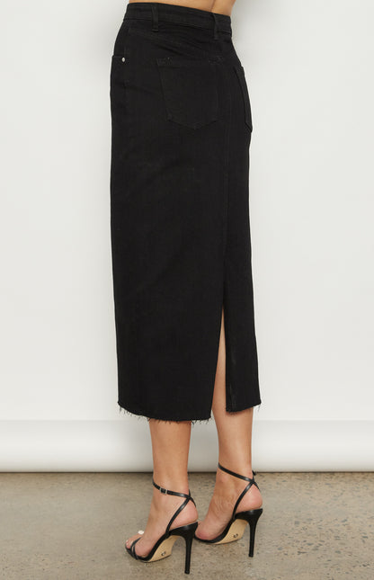 Gina Black Denim Skirt