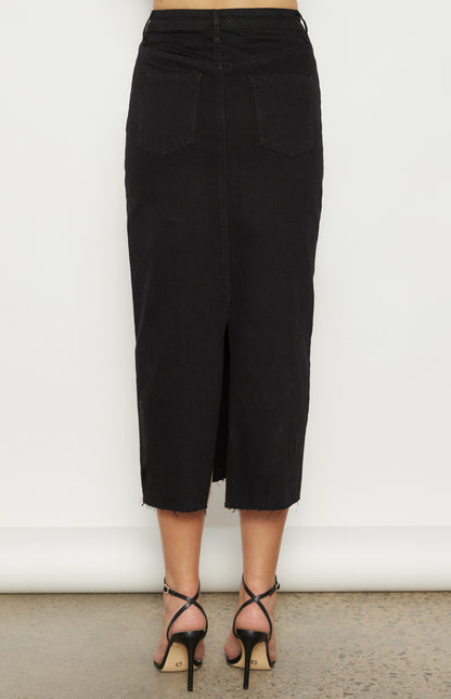 Gina Black Denim Skirt