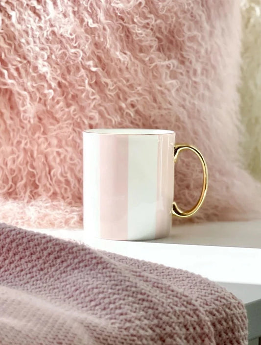 Classic Striped Mug Pink