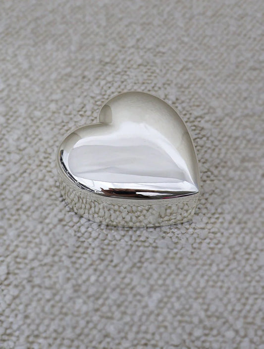 Silver Plated Heart Jewellery Box