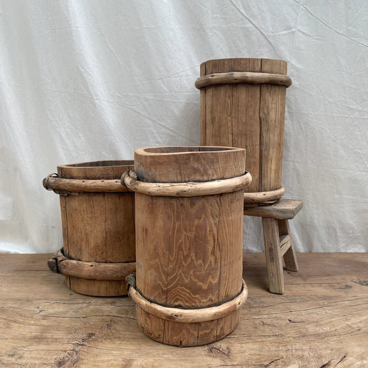 Banded elm bucket from China