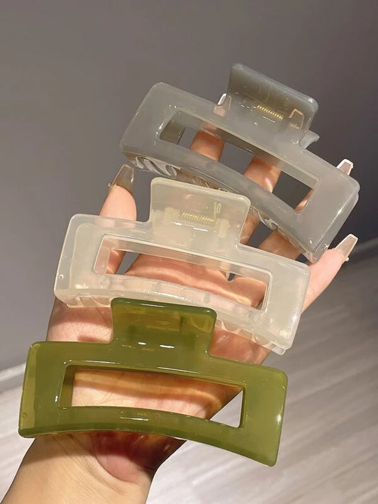 Clear Rectangle Hair Claw