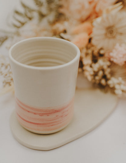 Handmade Mug and Plate Set (Pink)