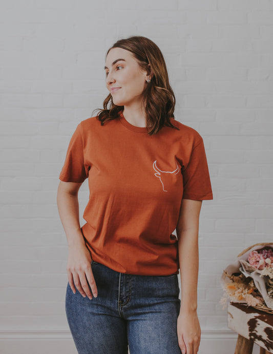What-a-Hide tee - Rust