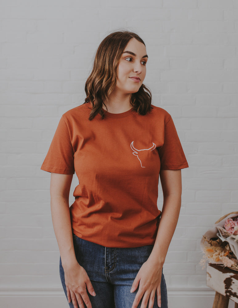 What-a-Hide tee - Rust